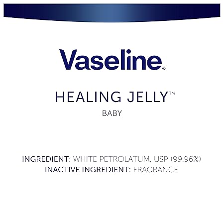 Vaseline Healing Jelly Petroleum Jelly For Diaper Rash Moisturizer For Baby Hypoallergenic Skin Protectant 2.89 oz