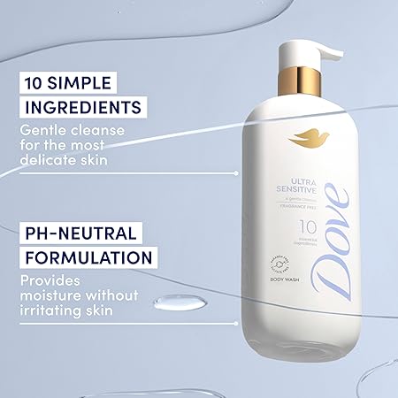Dove Serum Body Wash Ultra Gentle hydrating cleanse with only 10 essential ingredients 18.5 Fl Oz